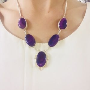 Purple gem necklace